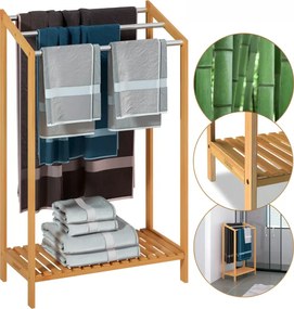 Бамбукова стойка за кърпи - комплект от 2 броя