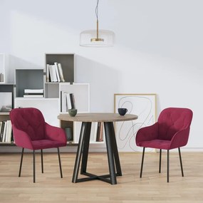 Sonata H Трапезни столове, 2 бр, виненочервени, кадифе