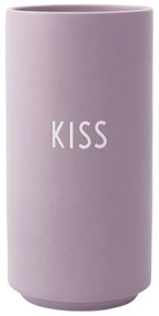 Лилава порцеланова ваза Kiss, височина 11 cm Favourite - Design Letters