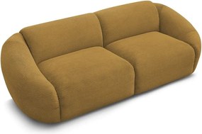 Диван от рипсено кадифе в цвят горчица 250 cm Tina – Bobochic Paris