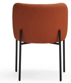 Оранжеви тапицирани трапезни столове в комплект 2 бр. Mogi – Teulat