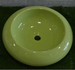 Мивка за баня ICB 010G, монтаж върху плот, порцелан, зелен, 50x50x13см