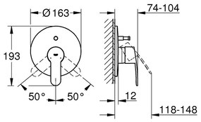 External battery parts Grohe Eurostyle Cosmopolitan