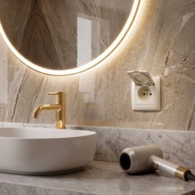 Единичен контакт със заземяване и капаче OSTE JNH005-G Beige
