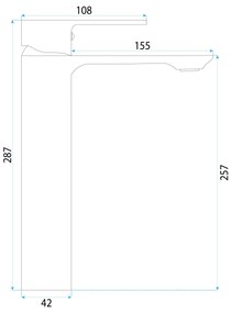 Смесител за мивка Rea Drop Brush Copper High