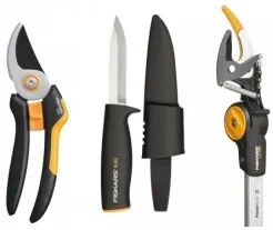 Fiskars - Комплект Универсална резачка UPX82 + Нож K40 + Лозарска ножица Solid M P321