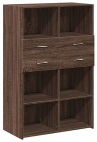 3281391 vidaXL Висок шкаф, кафяв дъб, 80x42,5x124 см, инженерно дърво