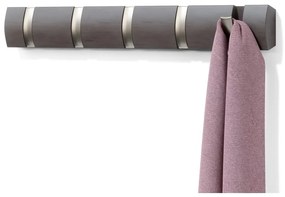 Сива стенна закачалка от тополово дърво Flip - Umbra