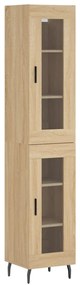 3199444 vidaXL Висок шкаф, сонома дъб, 34,5x34x180 см, инженерно дърво