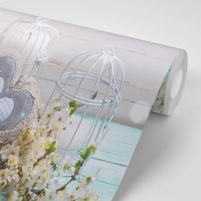 Фототапет – Винтидж сърчице и фенерчета