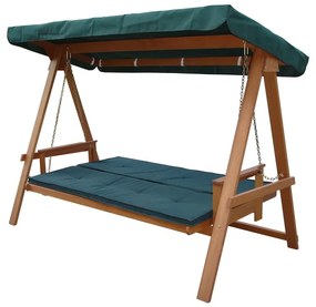 Зелена дървена градинска люлка Vegas Lux - Rojaplast