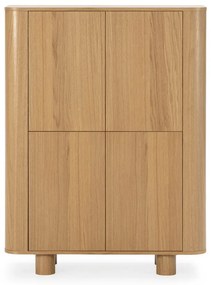 Шкафче от декор от дъб в естествен цвят 100x133x40 cm Padoc – MOME