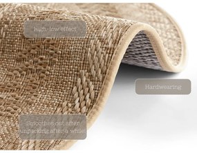 Бежов килим за открито , Ø 160 cm Almendro - NORTHRUGS