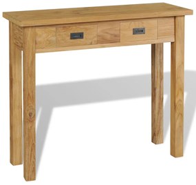 244481 vidaXL Конзолна маса, масивно тиково дърво, 90x30x80 см