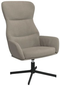 341108 vidaXL Стол за релакс, светлосив, кадифе