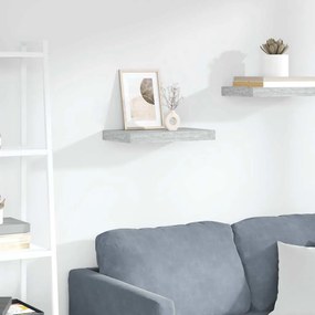 326591 vidaXL Окачен стенен рафт, бетонно сив, 40x23x3,8 см, МДФ