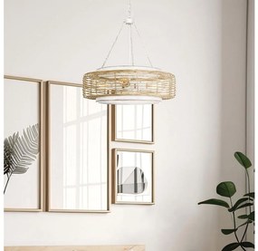 Quoizel QZ-WAYLON-4P-AWH - Полилей с верига WAYLON 4xE27/60W/230V диаметър 50,4 см