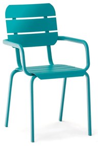 Сини градински столове в комплект от 4 бр. метални Alicante – Ezeis
