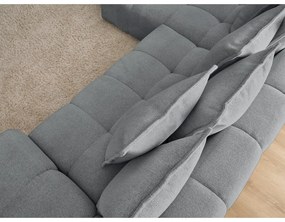 Тъмносив шенилов сгъваем/с място за съхранение ъглов диван (ляв ъгъл) Everest – Bobochic Paris