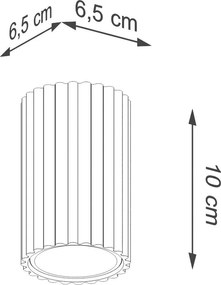 Кафяво-сив метален прожектор ø 6,5 cm Gleam – Sollux