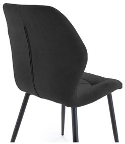 Черни трапезни столове в комплект от 4 броя Luna - Marckeric