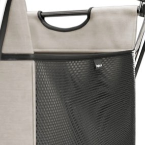 Светлокафяв текстилен сгъваем кош за пране 200 l – simplehuman