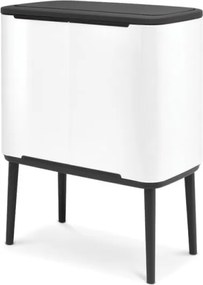 Кош за боклук Brabantia Bo Touch 651118, 3x11 л, Плавно и безшумно отваряне, Голям отвор, Тъмносив