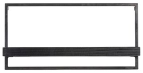 Матиран черен рафт от елхово дърво Maddison - Light & Living