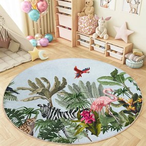 Детски килим подходящ за пране ø150 cm Jungle – Mila Home