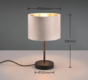 Настолна лампа в черно и бежово (височина 33 cm) Julieta - Trio