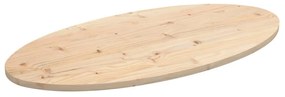 824325 vidaXL Плот за маса 90x45x2,5 см, масивна дървесина, бор, овален