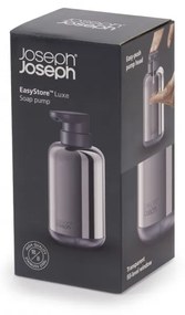 Дозатор за течен сапун Joseph Joseph EasyStore Luxe 70582, 300 мл, Неръждаема стомана, Сив/Инокс