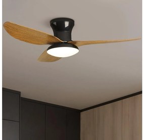 Brilagi LED регулируем таванен вентилатор 30W 230V 3000-6500K черно/кафяв + DO