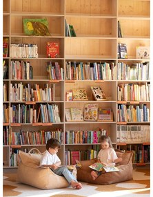 Кафяв детски пуф от рипсено кадифе Chair – Wigiwama