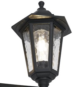 Класически външен стълб черен 217 см IP44 - New Haven Hammered