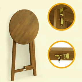 Сгъваема бар маса от акациева дървесина