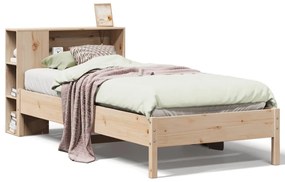 3322849 vidaXL Легло с рафтове за книги, без матрак, 90x200 см, бор масив