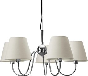 ByRydens 4202720-6510 - Полилей на кабел LYNF 5xE14/8W/230V хром/бял