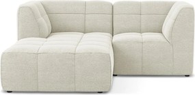 Бежов ъглов диван от прежда с примки от букле (ляв ъгъл) Aloha – Makamii