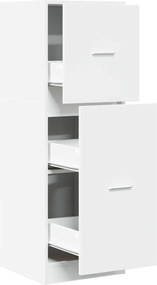 855196 vidaXL Шкаф органайзер, бял, 40x41x118 см, инженерно дърво
