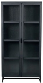 Витрина от черен дъб 95x195 cm Everett - Rowico