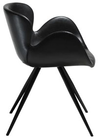 Черен тапициран трапезен стол с подлакътници Gaia – DAN-FORM Denmark