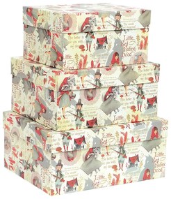 Подаръчни кутии в комплект от 3 броя броя Little Red Riding Hood - Kartos