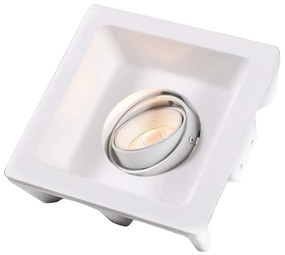 Вграден прожектор бял 15 см квадратен наклоняем - Gypsy Stucco