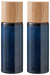 Тъмносин керамичен комплект от мелнички за сол и пипер 2 бр. Gastro Blue – Bitz