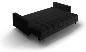 Черен разтегателен диван с място за съхранение 222 cm Bali – Cosmopolitan Design