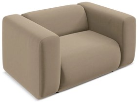 Бежово кадифено кресло Ekahi – Makamii