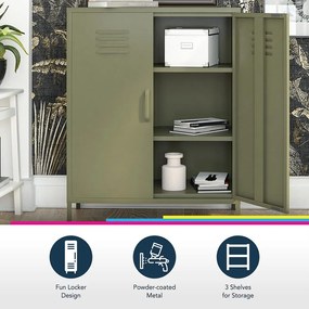 Син метален шкаф 80x102 cm Bradford - Queer Eye