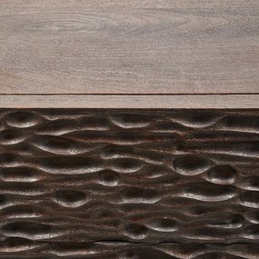 Тъмнокафяво нощно шкафче от масивно манго Crumble – WOOOD