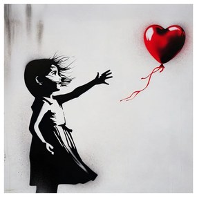 Картина на платно – Сърце във вятъра street art